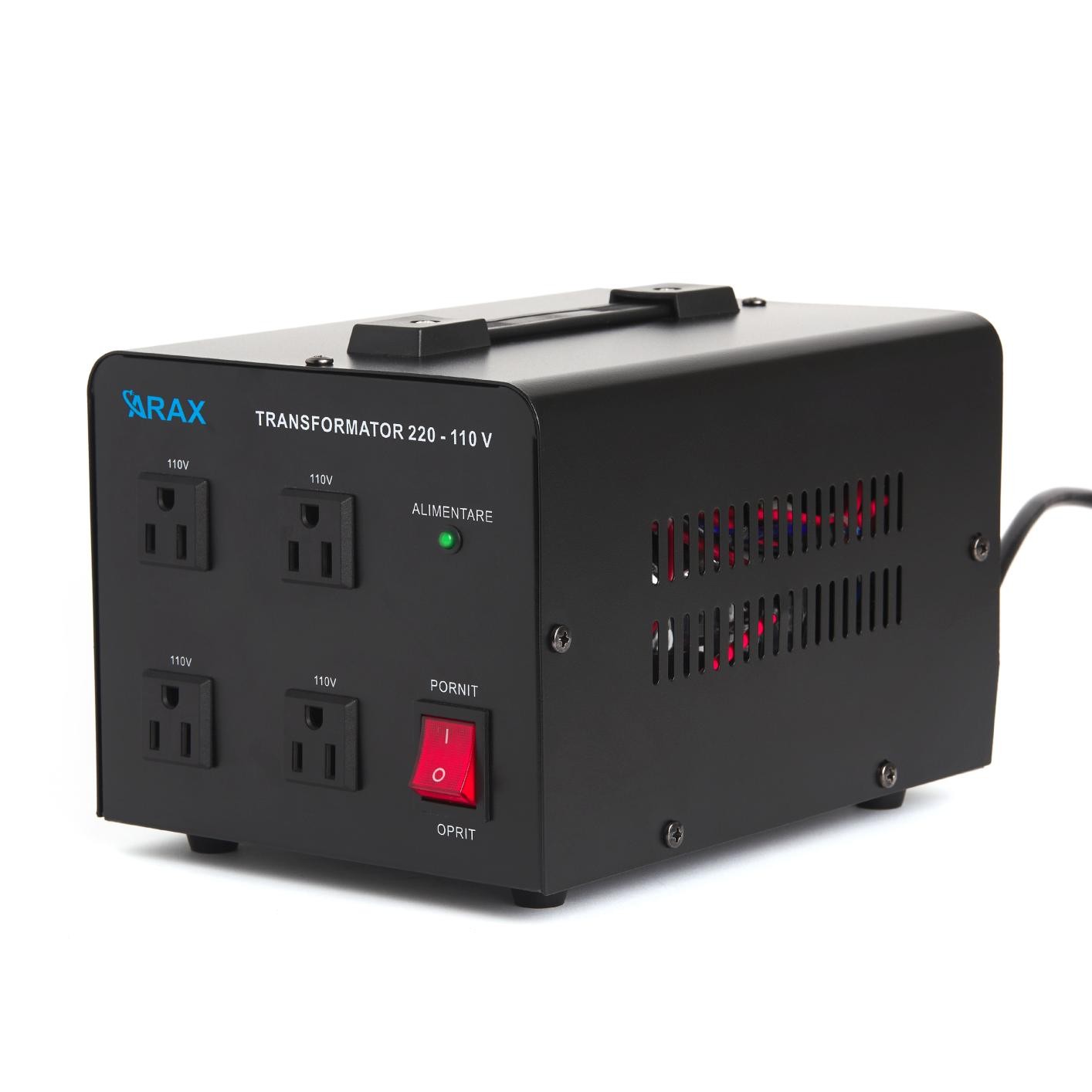 Transformator 220-110V AC Putere : 2000 VA 4 prize iesire - imagine 6